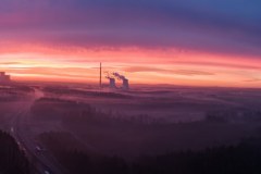 Widok na elektrownie