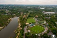 Stadion Ludowy i staw Borki